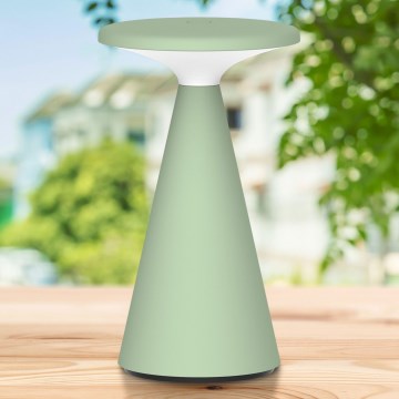 LED Dimming αφής Εξωτερικού χώρου Επιτραπέζιο φωτιστικό PAROS LED/1,8W/5V USB 1800 mAh IP44 πράσινο