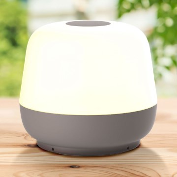 LED Dimming αφής Εξωτερικού χώρου Επιτραπέζιο φωτιστικό SAMBA LED/1,2W/5V USB 1200 mAh IP44 γκρι