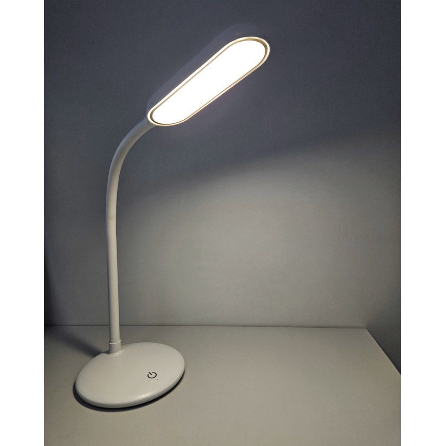 LED Dimming αφής εύκαμπτο Επιτραπέζιο φωτιστικό LED/6W/5V USB 1200 mAh λευκό