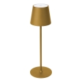 LED Dimming Εξωτερικού χώρου rechargeable επιτραπέζια λάμπα LED/4W/4000 mAh 3000/4000/5500K IP44 χρυσαφί