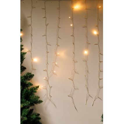 LED Dimming Εξωτερικού χώρου Χριστουγεννιάτικα λαμπάκια κουρτίνα CURTAIN 360xLED/8,4W/230V 2x2 m IP44 θερμό λευκό + τηλεχειριστήριο