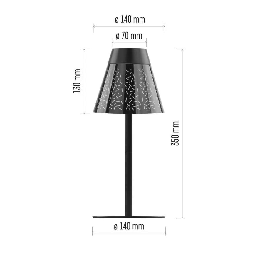 LED Dimming επαναφορτιζόμενο Εξωτερικού χώρου Επιτραπέζιο φωτιστικό LED/4,2W/5V 2200mAh IP44
