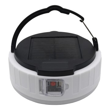 LED Dimming επαναφορτιζόμενο ηλιακό φωτιστικό με λειτουργία power bank K3 LED/2W/5,5V 6500K IPX4 1200 mAh μαύρο/λευκό