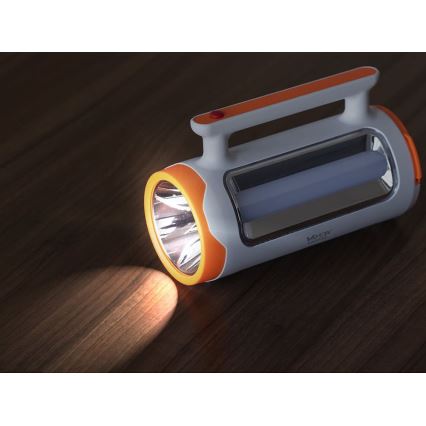 LED Dimming επαναφορτιζόμενο φακός 2σε1 με λειτουργία power bank LED/5W/230V 3500 mAh