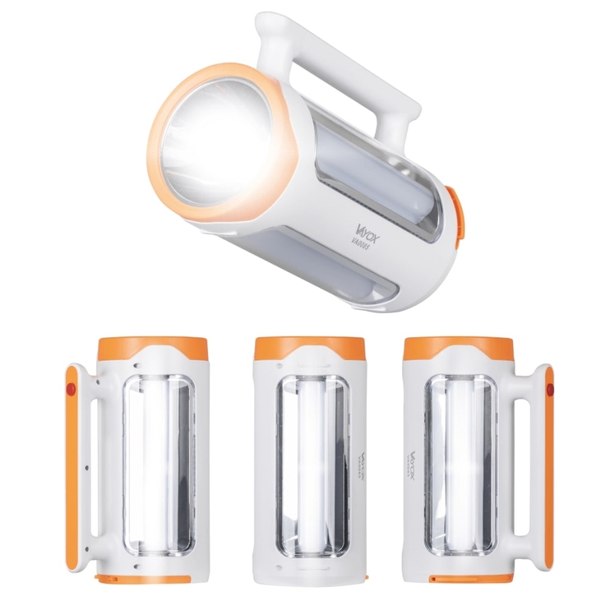 LED Dimming επαναφορτιζόμενο φακός 2σε1 με λειτουργία power bank LED/5W/230V 3500 mAh