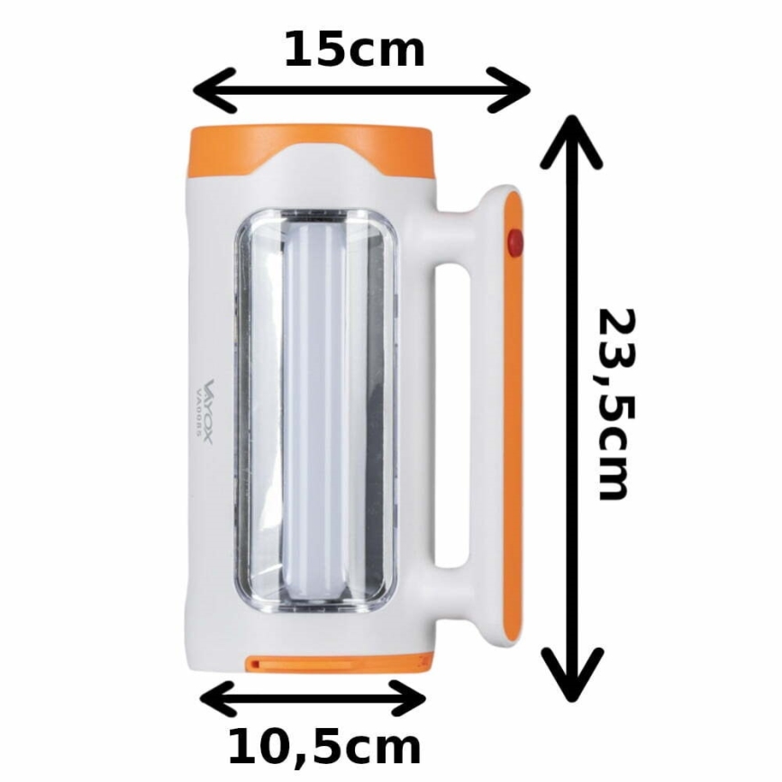 LED Dimming επαναφορτιζόμενο φακός 2σε1 με λειτουργία power bank LED/5W/230V 3500 mAh