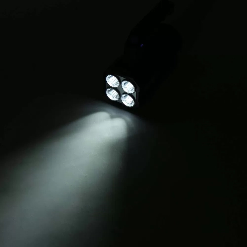 LED Dimming επαναφορτιζόμενο φακός LED/5V IPX4 250 γυαλιστερό 1200 mAh