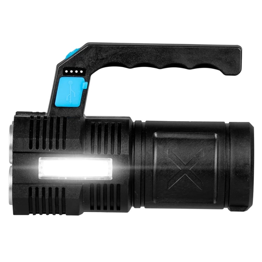 LED Dimming επαναφορτιζόμενο φακός LED/5V IPX4 250 γυαλιστερό 1200 mAh