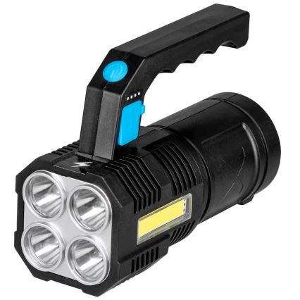 LED Dimming επαναφορτιζόμενο φακός LED/5V IPX4 250 γυαλιστερό 1200 mAh