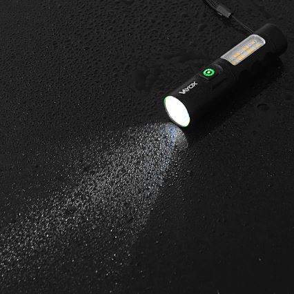 LED Dimming επαναφορτιζόμενο φακός με ένα κόκκινο φωστικό LED/5W/5V IPX4 250 γυαλιστερό 2000 mAh