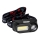 LED Dimming επαναφορτιζόμενο φακός κεφαλής 2xLED/5V IP44 210 γυαλιστερό 2000 mAh