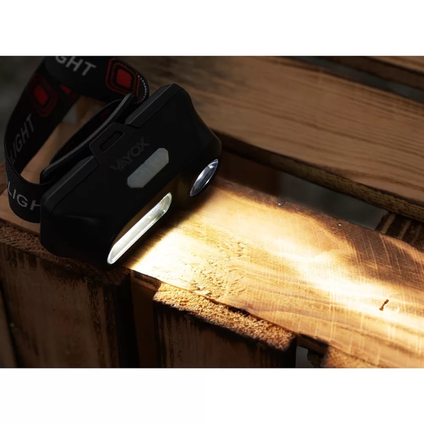 LED Dimming επαναφορτιζόμενο φακός κεφαλής 2xLED/5V IP44 210 γυαλιστερό 2000 mAh