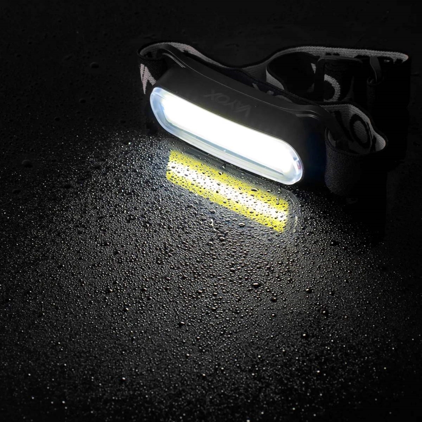 LED Dimming επαναφορτιζόμενο φακός κεφαλής LED/5V IPX4 300 γυαλιστερό 1200 mAh