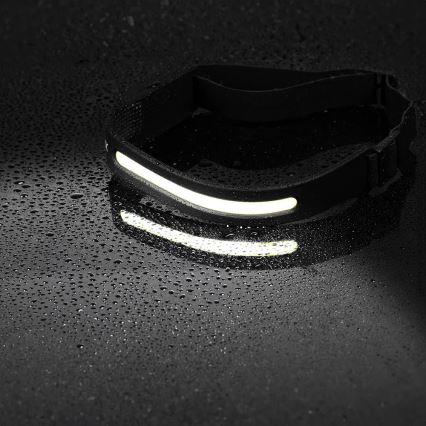 LED Dimming επαναφορτιζόμενο φακός κεφαλής με αισθητήρα 2xLED/5V IP44 350 γυαλιστερό 1200 mAh