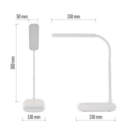 LED Dimming εύκαμπτο Επιτραπέζιο φωτιστικό LED/12W/230V 3000K/4000K/6500K λευκό