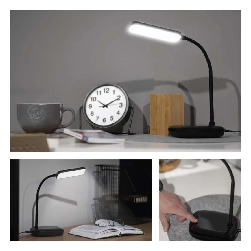 LED Dimming εύκαμπτο Επιτραπέζιο φωτιστικό LED/12W/230V 3000K/4000K/6500K μαύρο