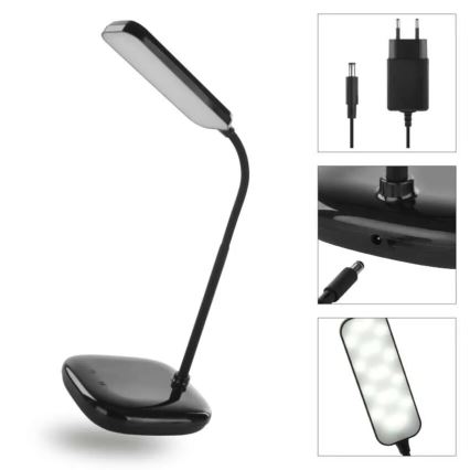 LED Dimming εύκαμπτο Επιτραπέζιο φωτιστικό LED/12W/230V 3000K/4000K/6500K μαύρο