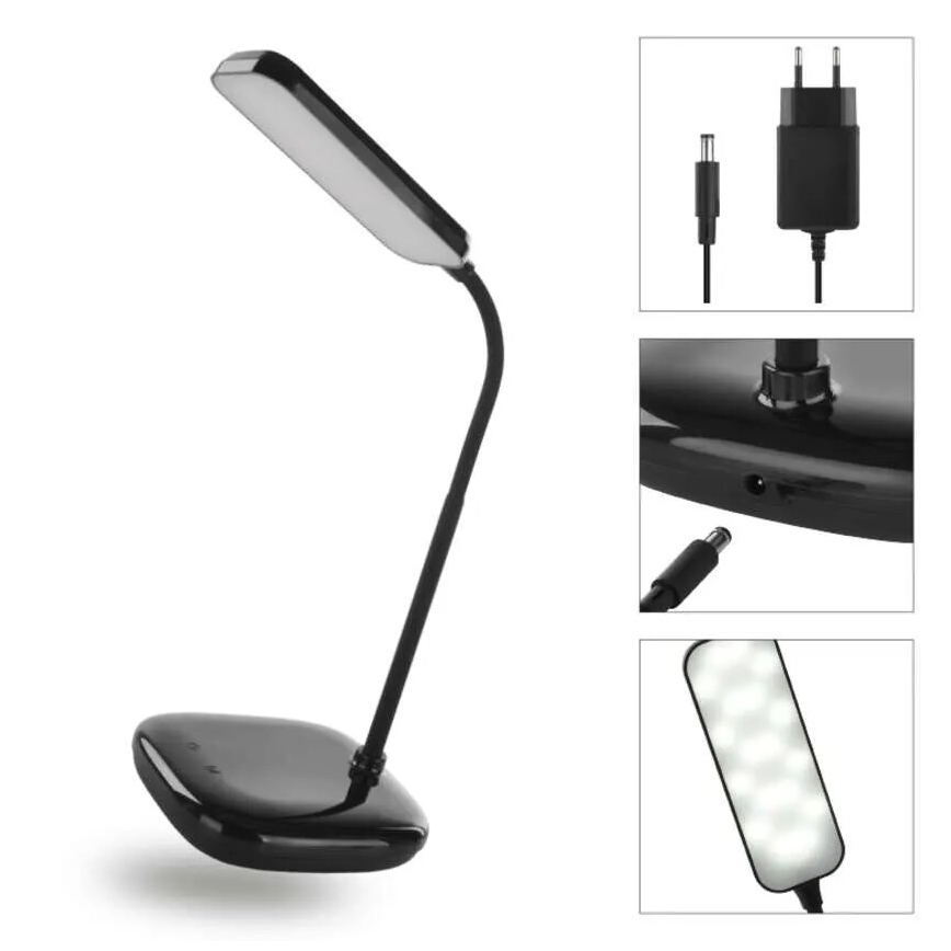 LED Dimming εύκαμπτο Επιτραπέζιο φωτιστικό LED/12W/230V 3000K/4000K/6500K μαύρο