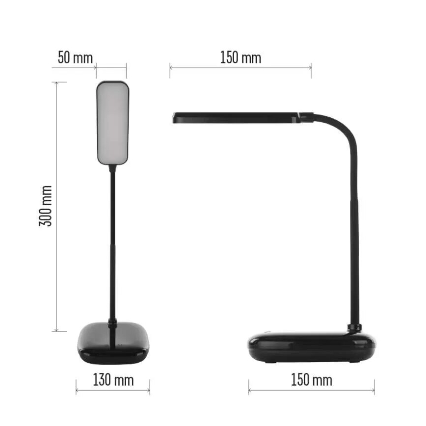 LED Dimming εύκαμπτο Επιτραπέζιο φωτιστικό LED/12W/230V 3000K/4000K/6500K μαύρο