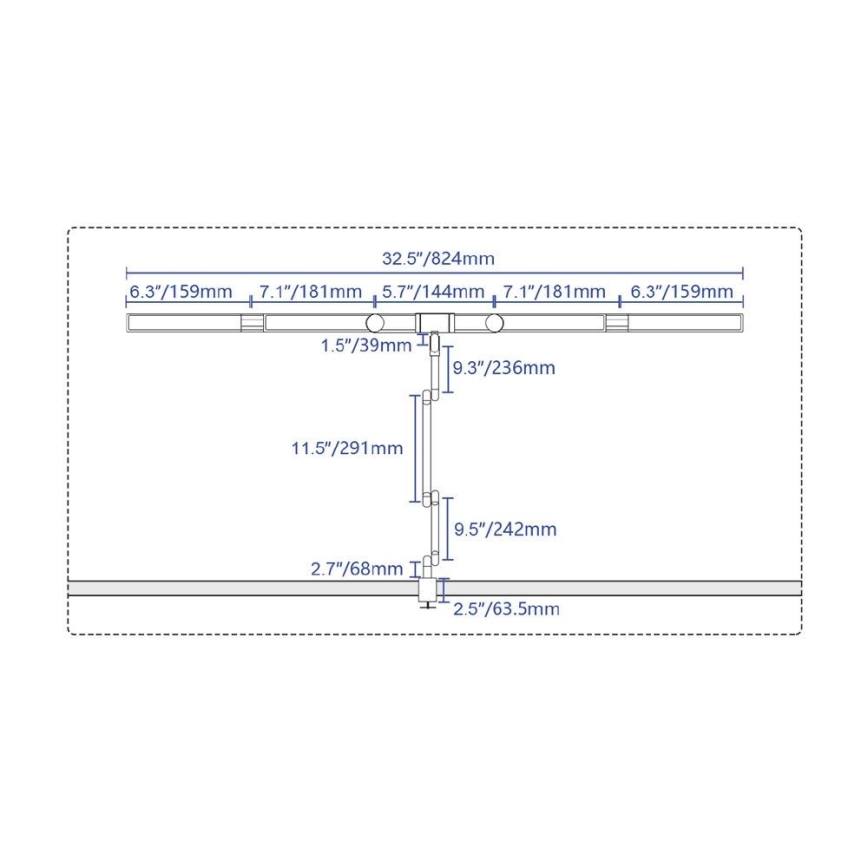 LED Dimming αφής εύκαμπτο Επιτραπέζιο φωτιστικό POINTIQ LED/24W/230V 3000-6500K CRI 92 μαύρο