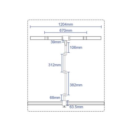 LED Dimming touch εύκαμπτο Επιτραπέζιο φωτιστικό LED/36W/230V 3000-6500K CRI 92 μαύρο