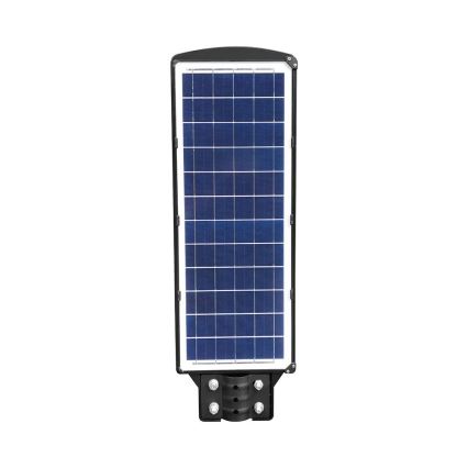 LED Ηλιακό φωτιστικό δρόμου με ρυθμιζόμενη ένταση φωτισμού και αισθητήρα κίνησης και λυκόφωτος LED/12W/3,2V 6000K IP65 10000 mAh μαύρο + τηλεχειριστήριο