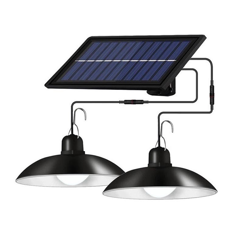 LED Dimming ηλιακό κρεμαστό φωτιστικό οροφής  2xLED/1,8W/3,7V IP44 6500K 2400 mAh + τηλεχειριστήριο