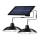 LED Dimming ηλιακό κρεμαστό φωτιστικό οροφής  2xLED/1,8W/3,7V IP44 6500K 2400 mAh + τηλεχειριστήριο