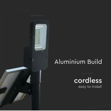 LED Dimming ηλιακό φωτιστικό δρόμου LED/50W/6,4V 4000K IP65 50000 mAh + τηλεχειριστήριο
