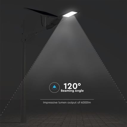 LED Dimming ηλιακό φωτιστικό δρόμου SAMSUNG CHIP LED/50W/6,4V 6000K IP65 30000 mAh + τηλεχειριστήριο