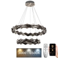LED Dimming κρυστάλλινο κρεμαστό φωτιστικό οροφής κρεμαστό φωτιστικό οροφής LED/65W/230V 3000-6500K γυαλιστερό χρώμιο + τηλεχειριστήριο