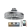 LED Dimming κρυστάλλινο πλαφονιέρα οροφής LED/75W/230V 3000-6500K ματ χρώμιο + τηλεχειριστήριο