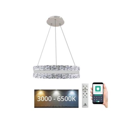 LED Dimming κρύσταλλο κρεμαστό φωτιστικό οροφής κρεμαστό φωτιστικό οροφής LED/80W/230V 3000-6500K λευκό + τηλεχειριστήριο