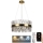 LED Dimming κρύσταλλο πολύφωτο on a string LED/80W/230V 3000-6500K χρυσαφί + τηλεχειριστήριο