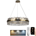 LED Dimming κρύσταλλο πολύφωτο on a string LED/80W/230V 3000-6500K χρυσαφί + τηλεχειριστήριο