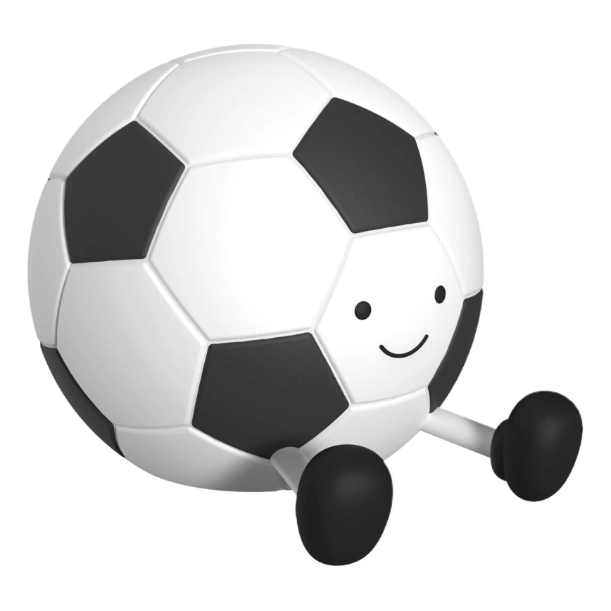 LED Dimming παιδικό αφής φωτιστικό FOOTBALL LED/2W/5V USB 1200 mAh λευκό/μαύρο