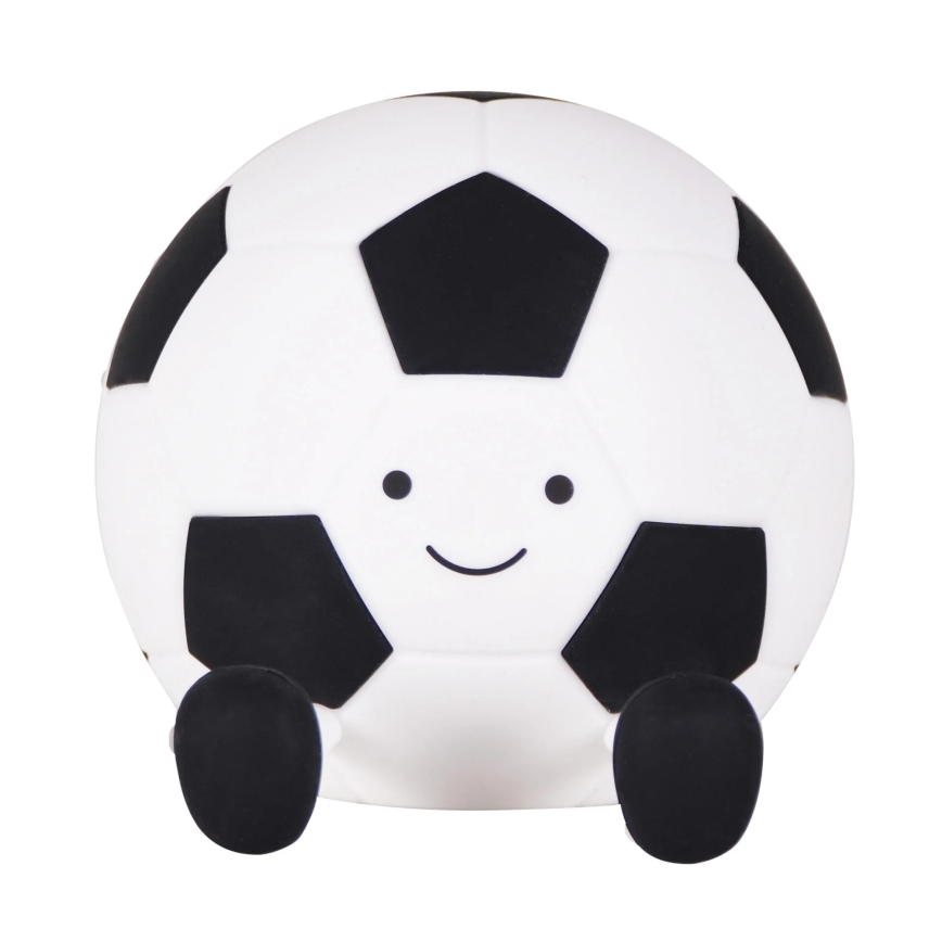 LED Dimming παιδικό αφής φωτιστικό FOOTBALL LED/2W/5V USB 1200 mAh λευκό/μαύρο