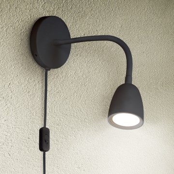 LED Dimming τοίχου μικρό φωτιστικό LED/4W/230V μαύρο