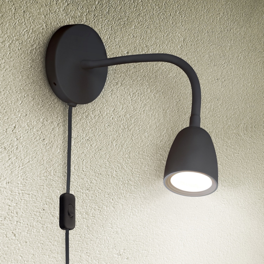 LED Dimming τοίχου μικρό φωτιστικό LED/4W/230V μαύρο
