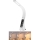 LED Eπιτραπέζια λάμπα dimmer με οθόνη LEATHER LED/7W/230V λευκό