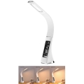 LED Eπιτραπέζια λάμπα dimmer με οθόνη LEATHER LED/7W/230V λευκό
