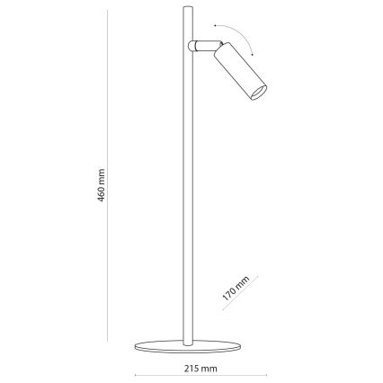 LED Eπιτραπέζια λάμπα LAGOS 1xG9/6W/230V 4000K μαύρο/χρυσαφί