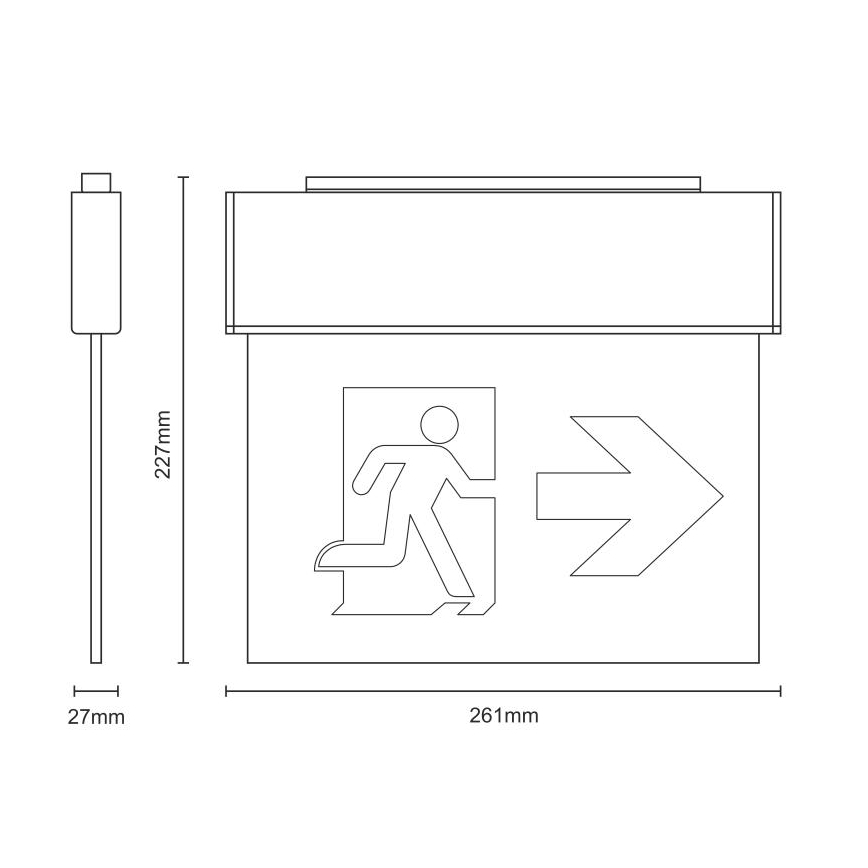 LED Φωτιστικό Έκτακτης Ανάγκης LED/2W/230V 6000K 300 mAh