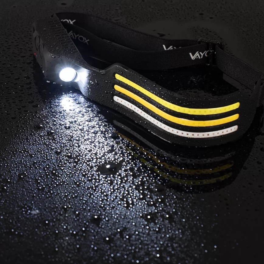 LED Επαναφορτιζόμενος Φακός Κεφαλής με Αισθητήρα και Κόκκινο Φως 4xLED/5V IP44 300 lm 1200 mAh