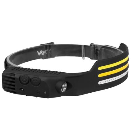 LED Επαναφορτιζόμενος Φακός Κεφαλής με Αισθητήρα και Κόκκινο Φως 4xLED/5V IP44 300 lm 1200 mAh