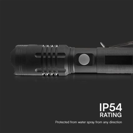 LED Επαναφορτιζόμενος Φακός USB LED/10W/5V IP54 2000 mAh 1000 lm