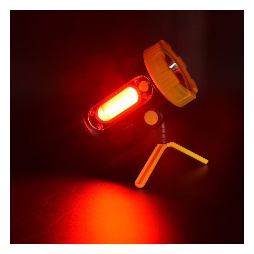 Επαναφορτιζόμενος φακός LED/5W/4000mAh + LED/3W