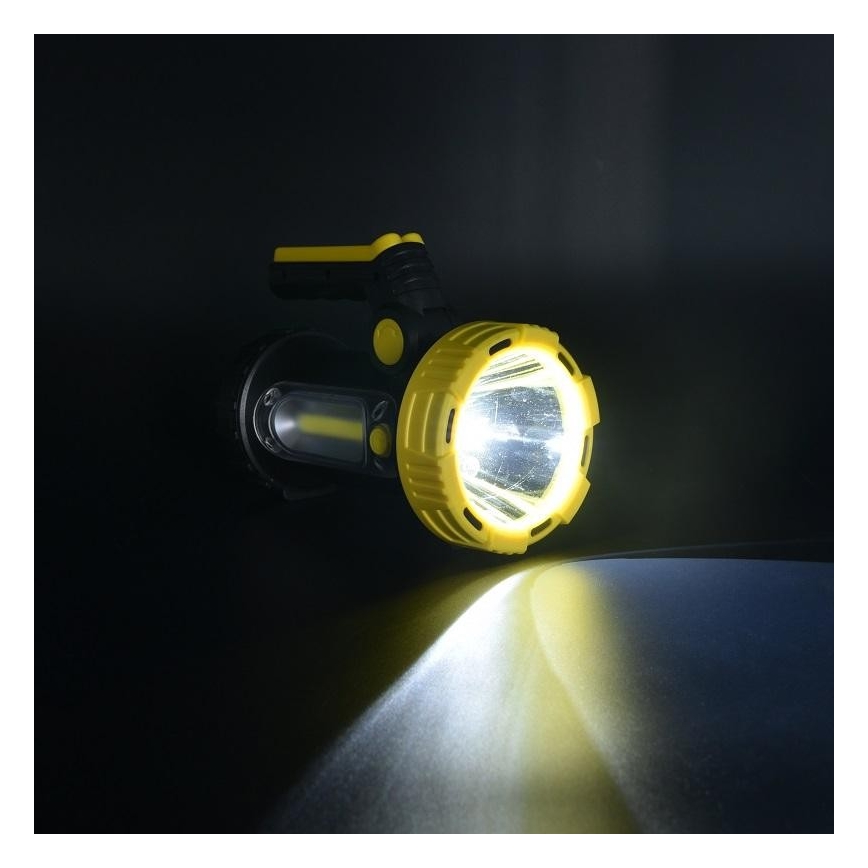 Επαναφορτιζόμενος φακός LED/5W/4000mAh + LED/3W