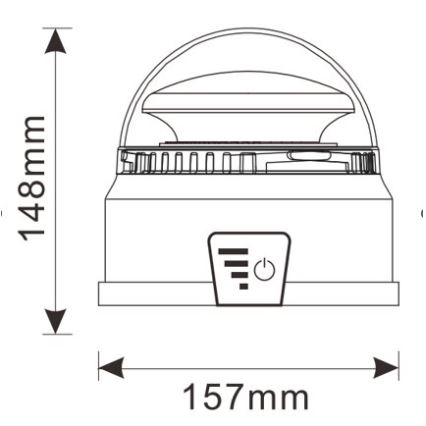Φανός LED προειδοποιητικός LED/12-24V IP65 + τηλεχειριστήριο