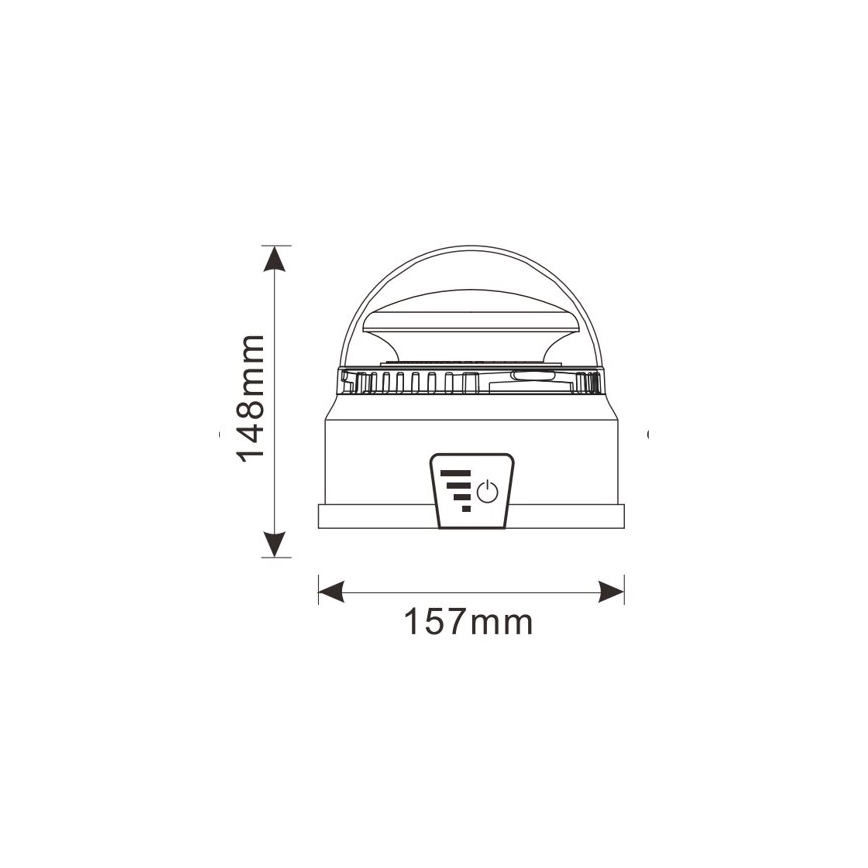 Φανός LED προειδοποιητικός LED/12-24V IP65 + τηλεχειριστήριο
